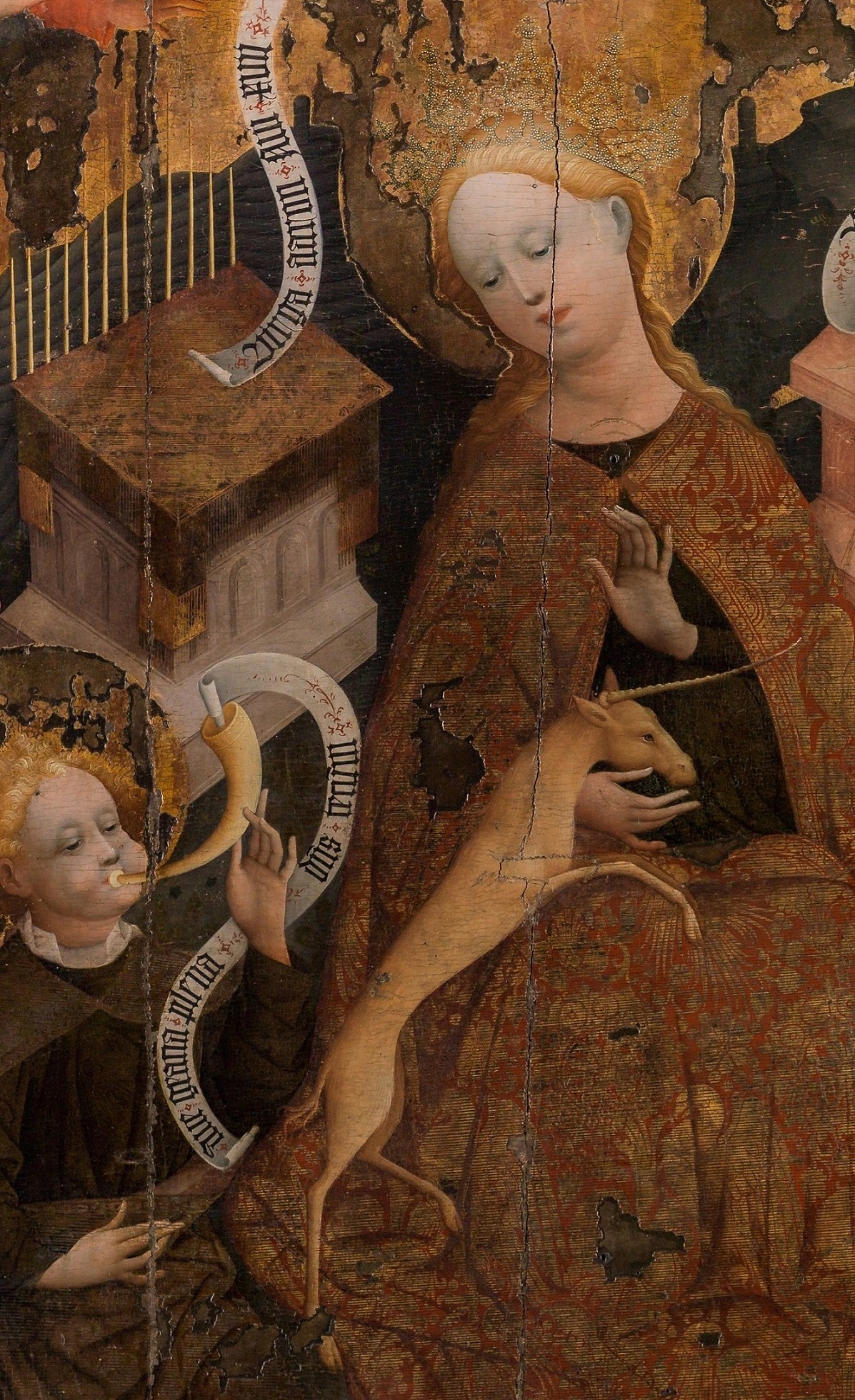 Platzhalter einer Ausstellung ohne Titelbild, roter Hintergrund